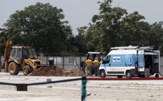 Work gets under way at Athens plot for park refugees