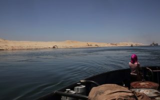 Dozens of ships stranded around the Suez Canal