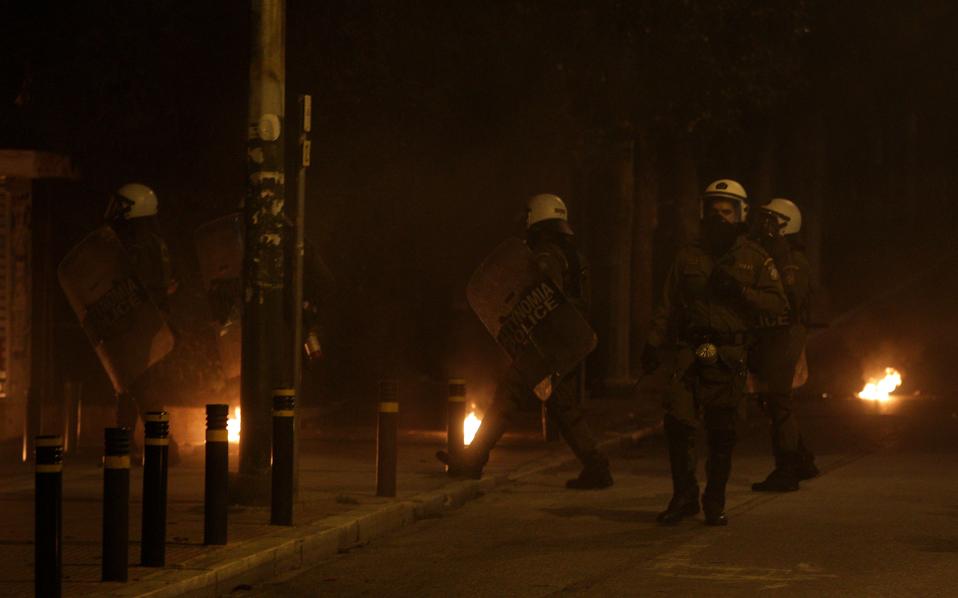 Nine arrested over firebomb attack on Athens police precinct