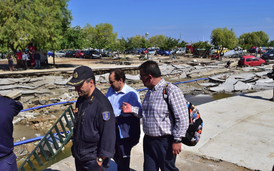 Authorities pledge action on flood-hit Skopelos