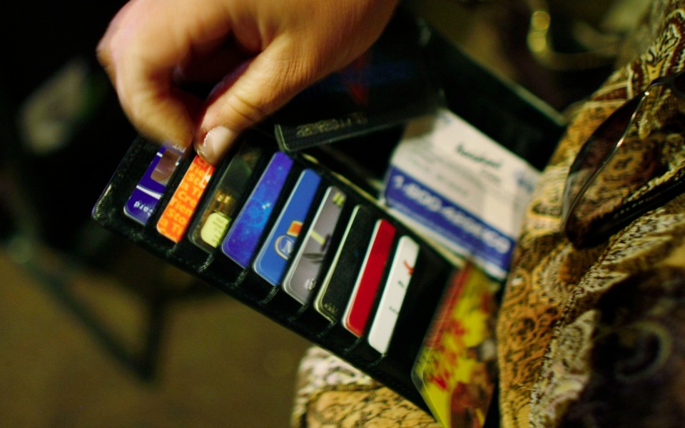 Shopping with debit or credit cards becomes more popular