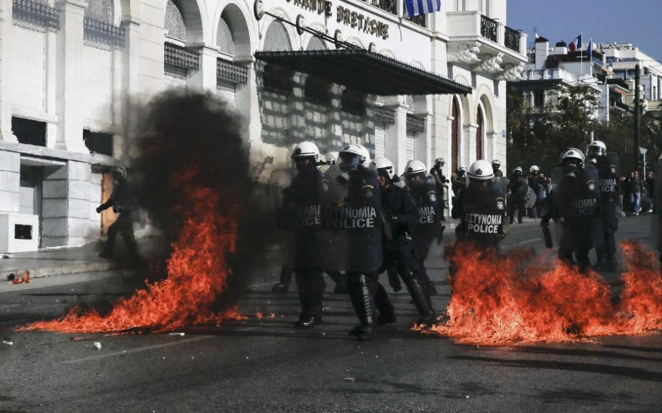 Striking Greeks take to tension-filled streets in austerity protest
