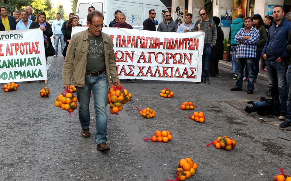 Greek farmers rally in Athens
