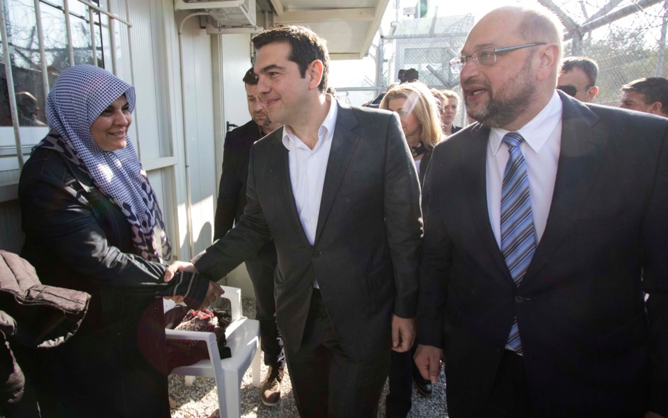 From Lesvos, Tsipras says Greece cannot cope with refugees