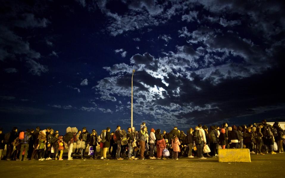 Boat returning migrants from Greece arrives in Turkey