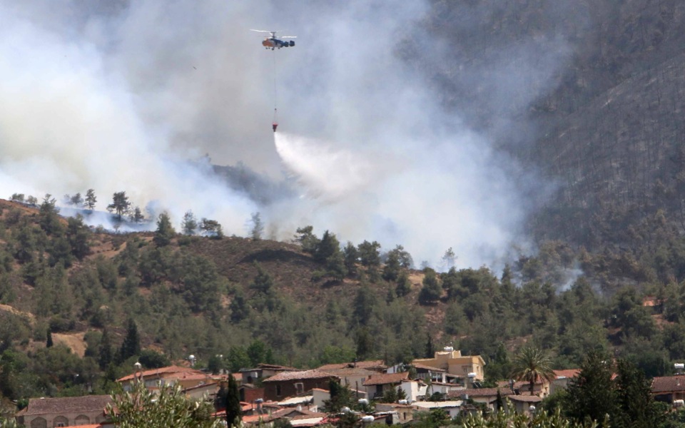 Firefighter dies during battle with huge Cyprus forest fire