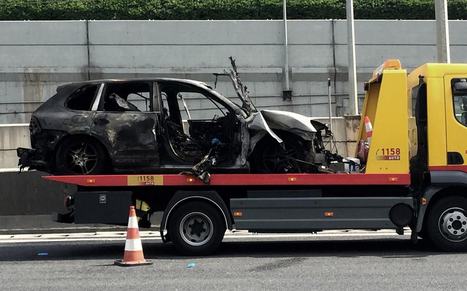 DNA test to help identify charred body in burnt-out SUV