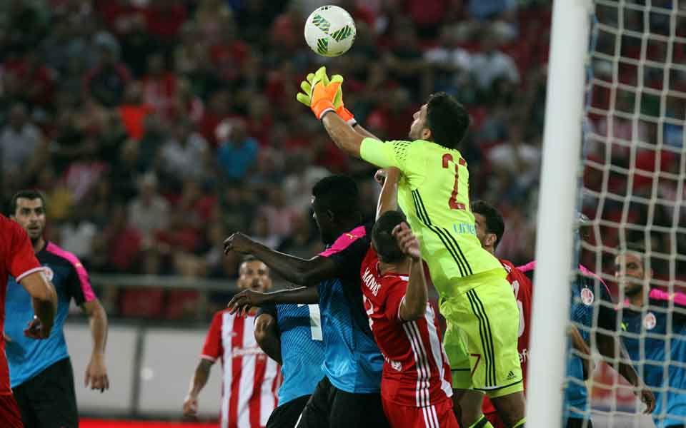 Olympiakos fans jeer their team in goalless draw with Hapoel