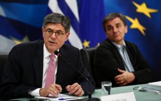 Lew backs debt relief, robust Greek role in region