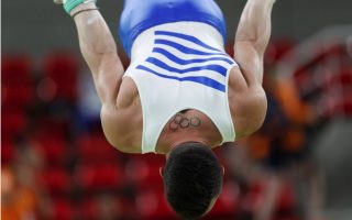 Greek gymnast practices in Rio