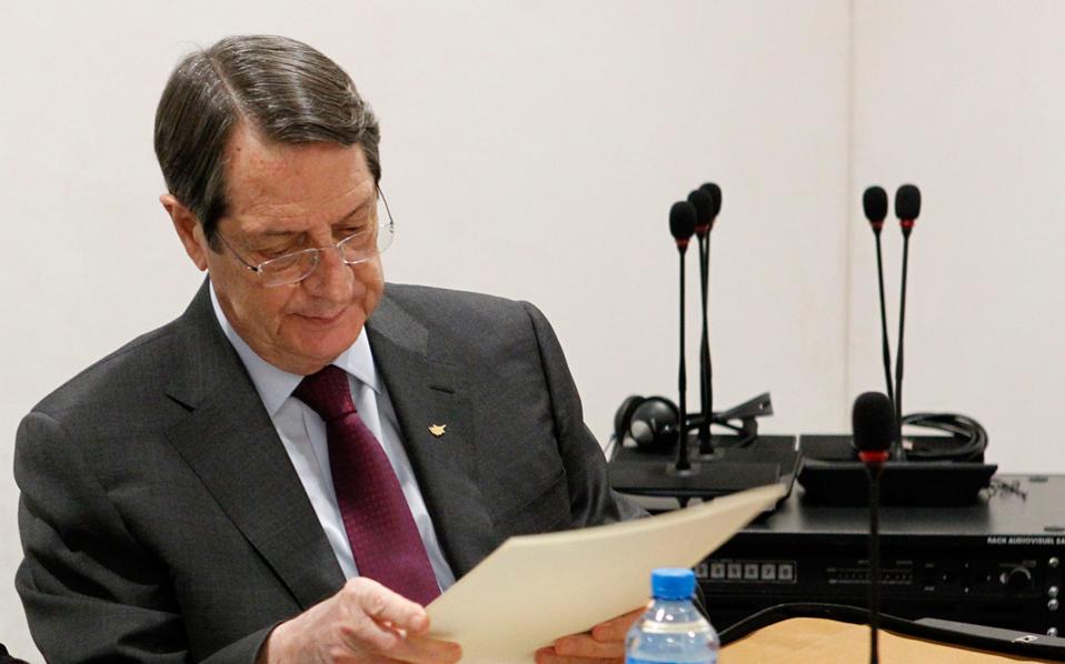Anastasiades says expects two sides to exchange maps on Wednesday