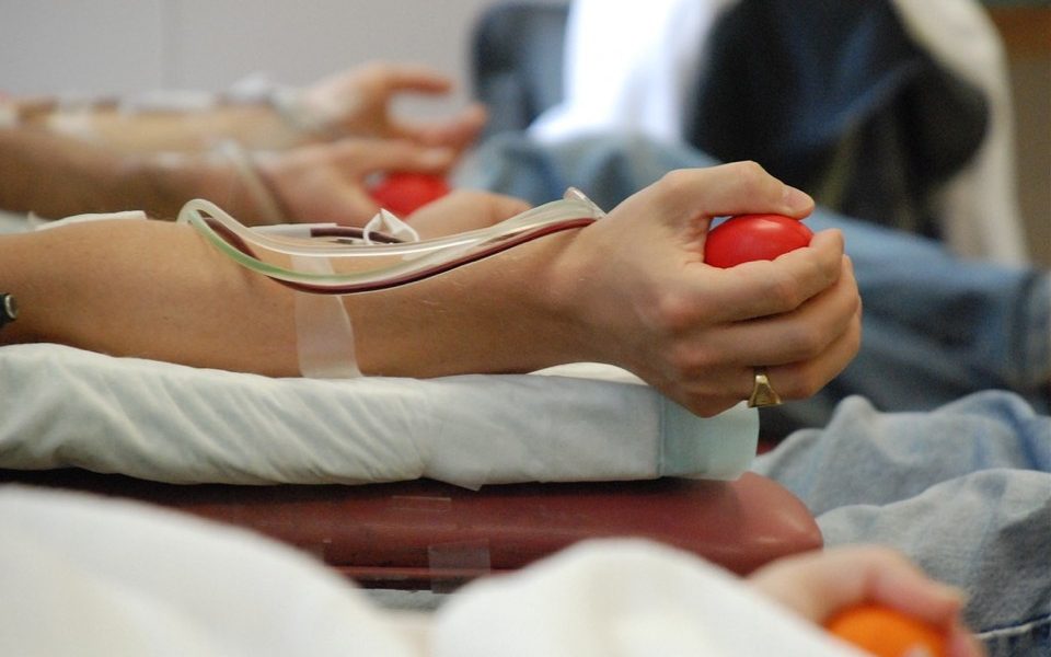 Blood drive at Syntagma metro station
