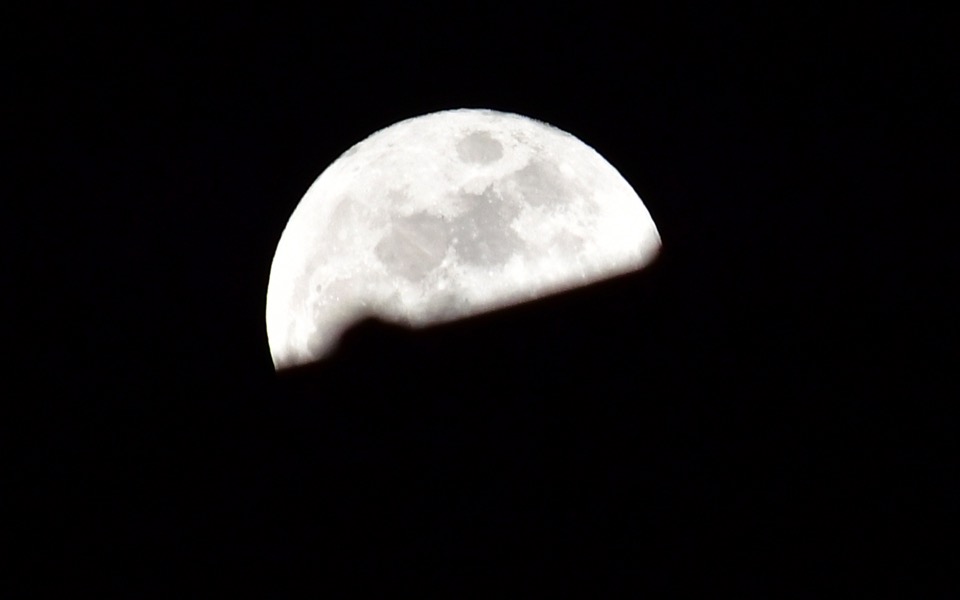 Full moon rises over Nafplio