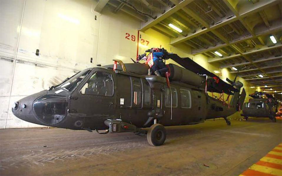 Black Hawk helicopters arrive in Thessaloniki