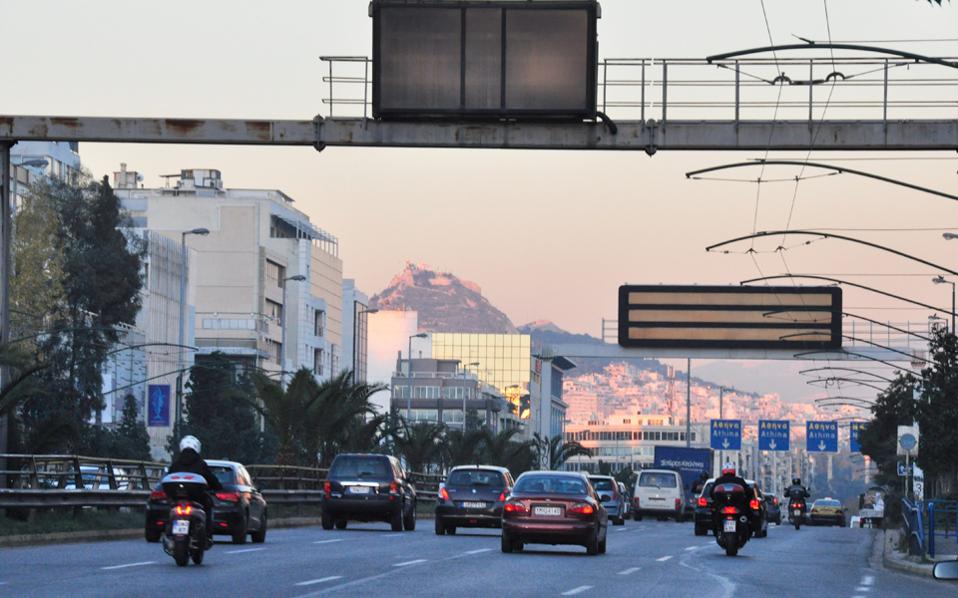 Out-of-order traffic signs aggravate congestion in Athens