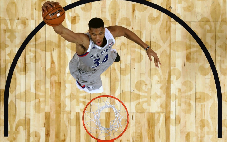 Gravity-defying ‘Greek freak’ shines in NBA All-Star Game