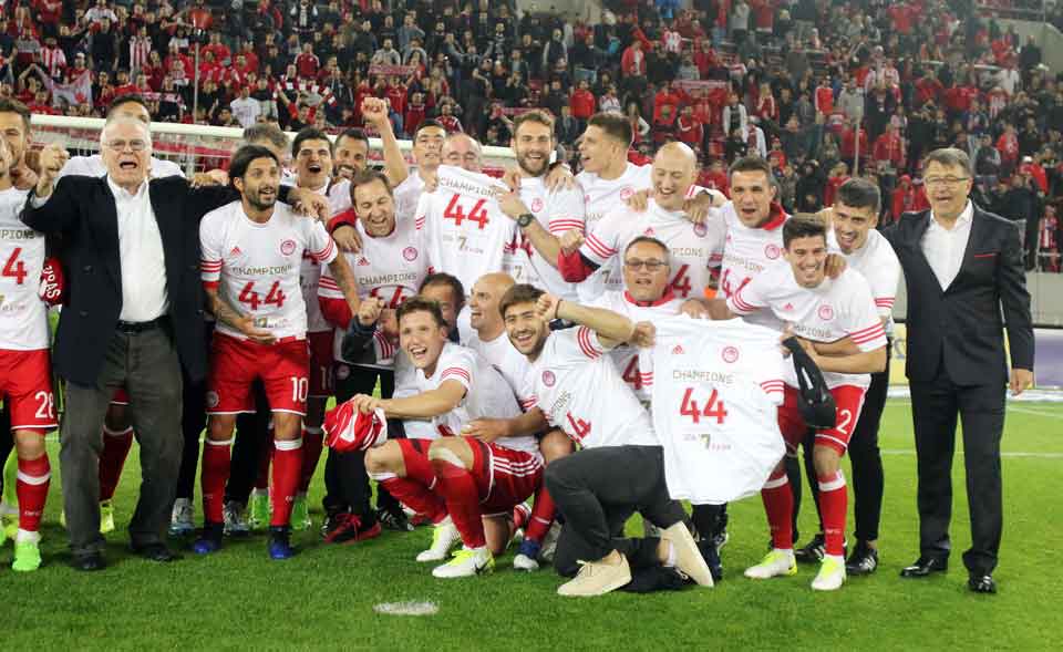 Seventh consecutive title for Olympiakos, as Levadiakos and Veria go down