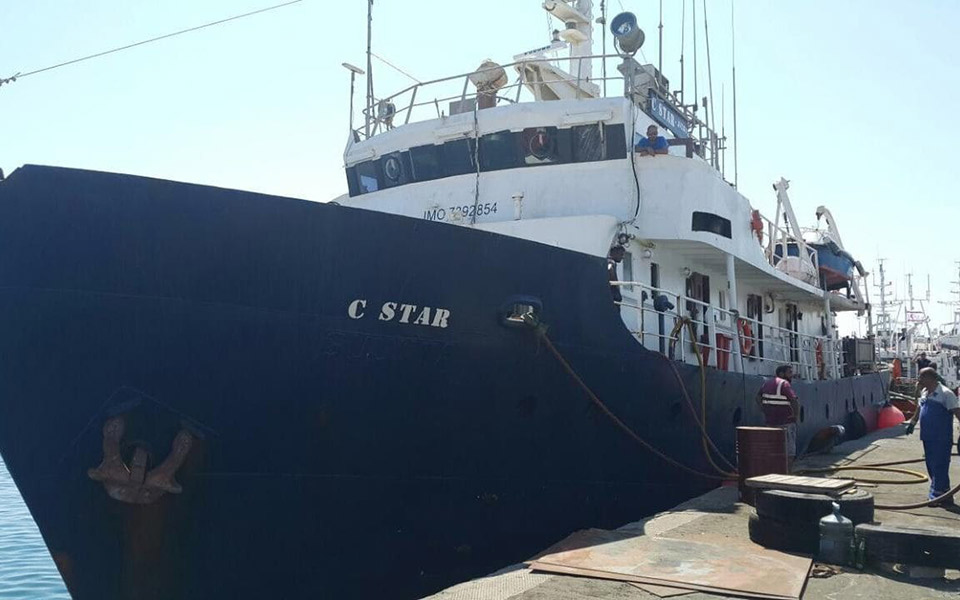 Far-right anti-migrant ship told it’s not welcome in Crete