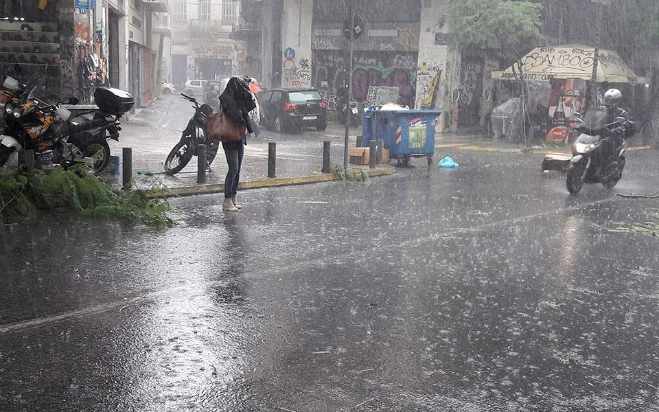 Summer showers sweep across Greece
