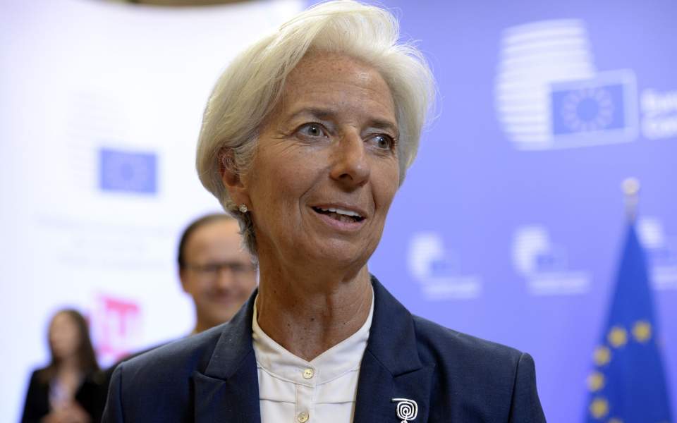 Chief of IMF Lagarde in key meeting with Greek bankers in London