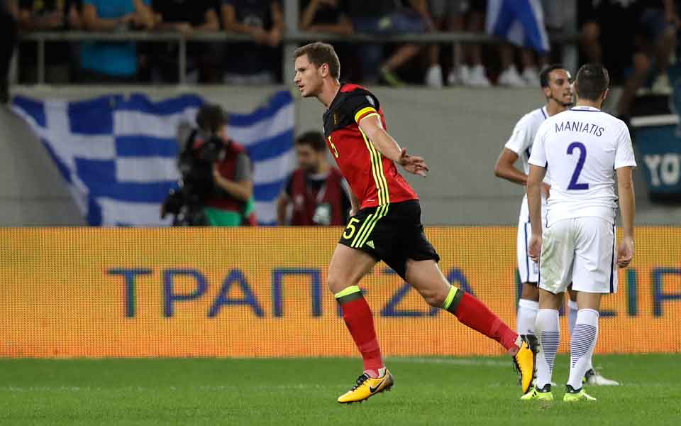 Belgium defeats Greece, sends it down to third