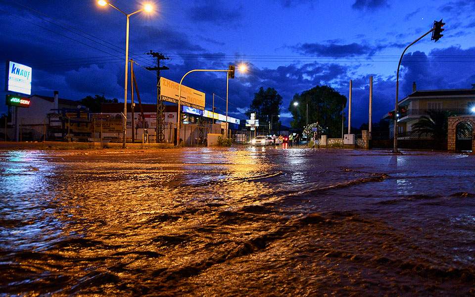 Heavy rainfall floods dozens of homes across Greece