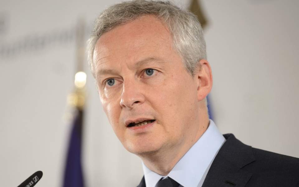 French finance minister in Athens on Monday to boost bilateral trade