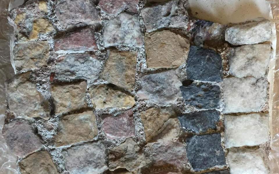 Three fragments of ancient mosaic floors returned