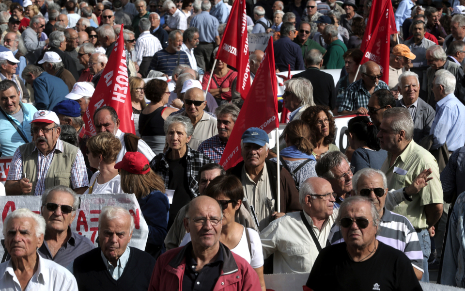 Pensioners protest in central Athens