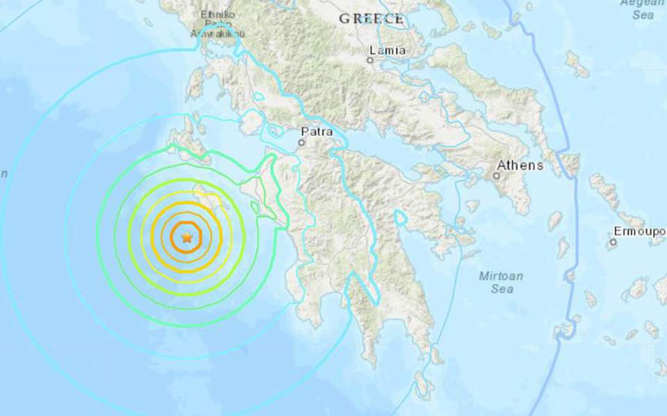 Strong quake hits Greek island