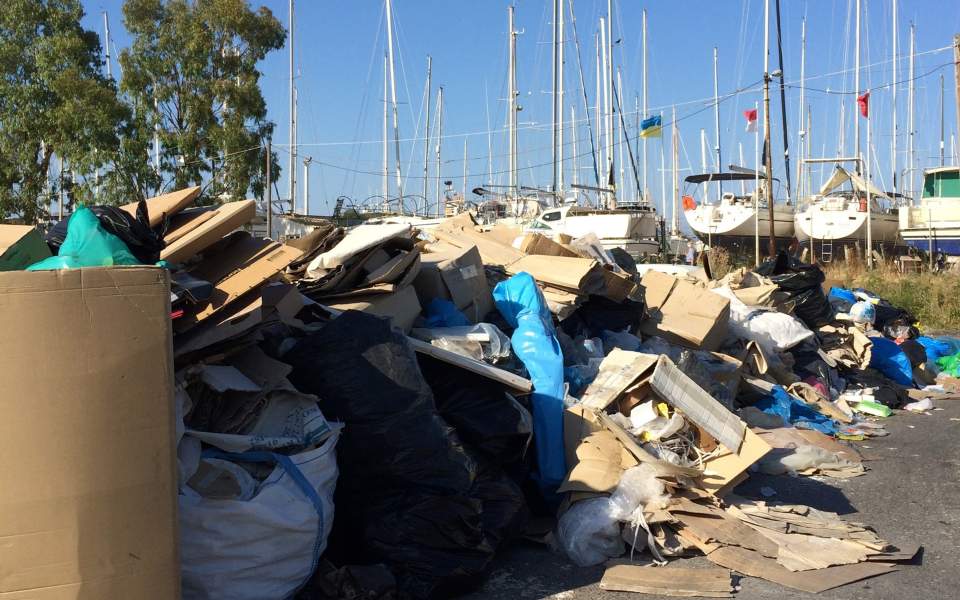 Corfu struggles with build-up of trash