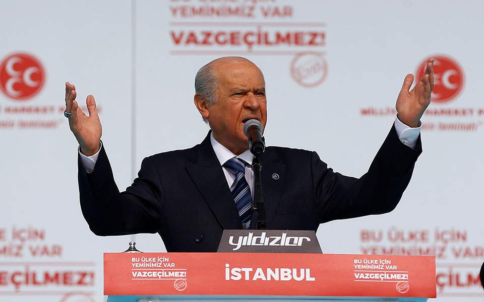 Turkey’s nationalist opposition leader lashes out against Greece