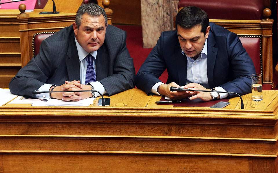 Tsipras, Kammenos to give separate interviews Wednesday