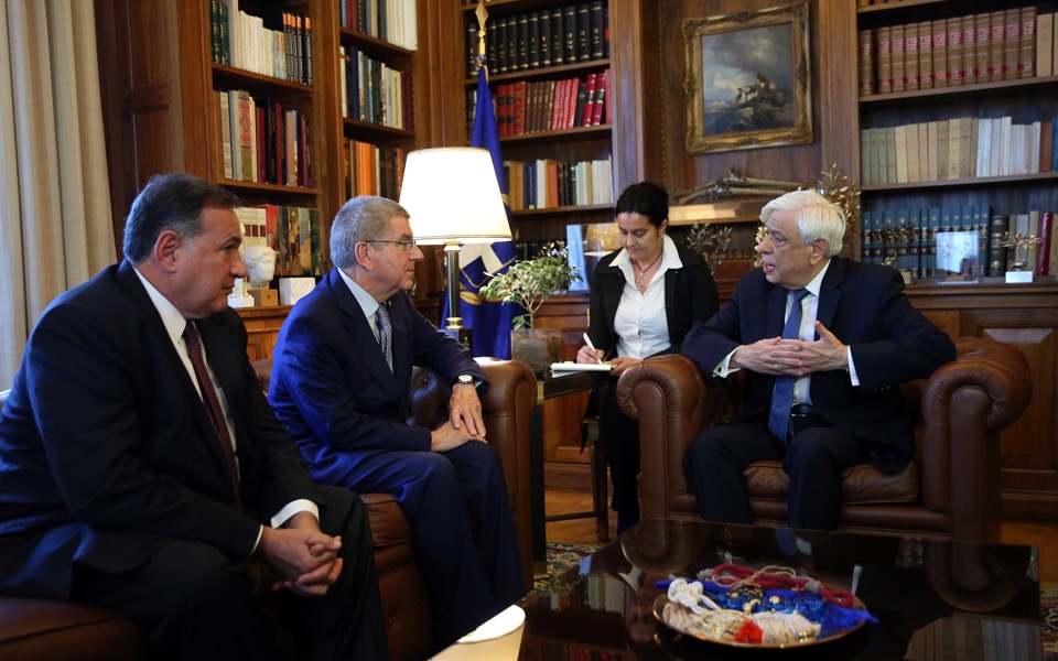 IOC chief holds talks with Greek president in Athens