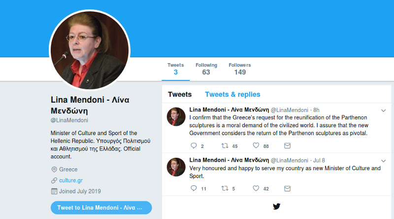 Culture minister says Twitter account is fake