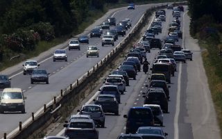 Traffic at a standstill in holidaymaker exodus
