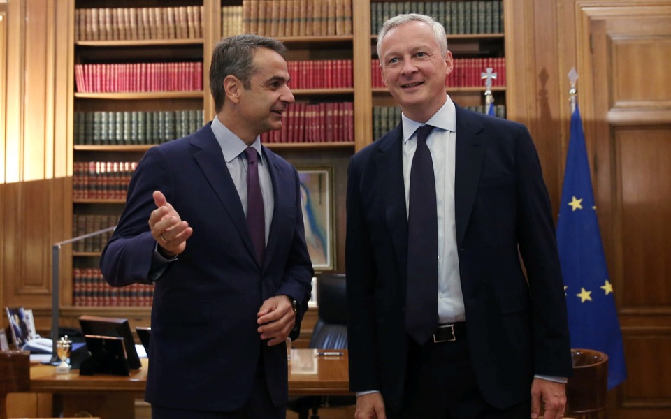 France’s Le Maire talks eurozone prospects in Athens
