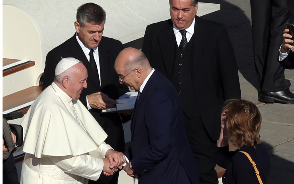 Greek foreign minister meets Pope Francis at Vatican