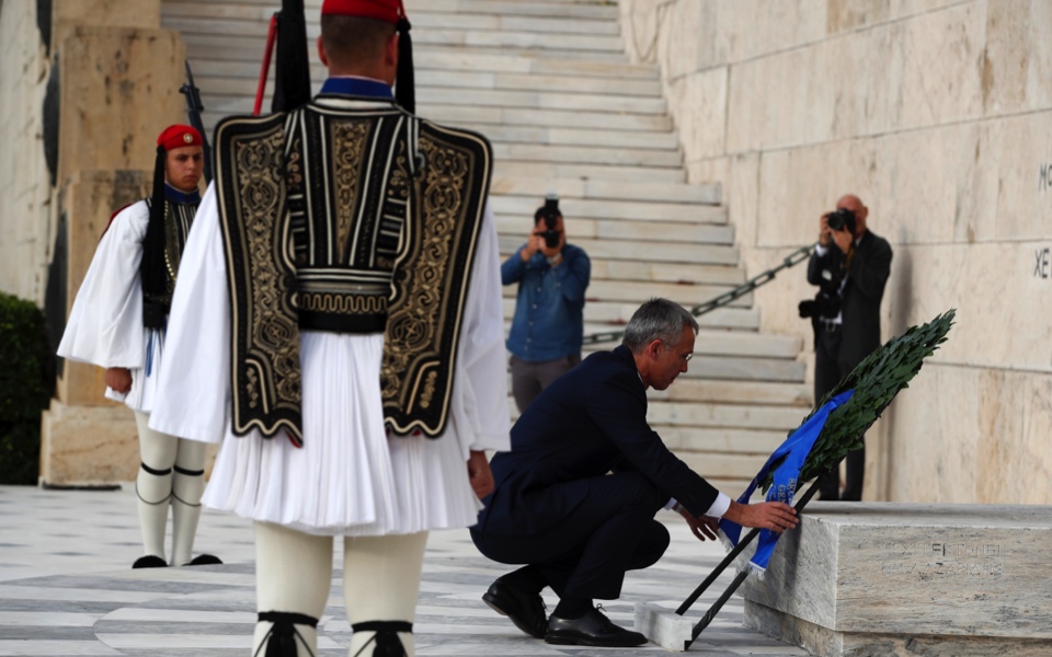 NATO chief visits Athens
