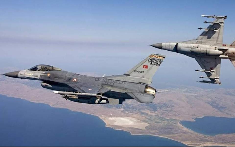 Turkish jets fly over Oinousses, Panaghia islands