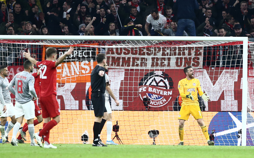 Olympiakos holds Bayern out for no more than 68 minutes
