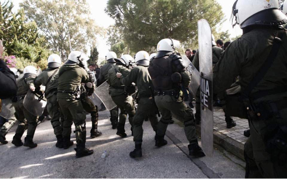 Athens coastal avenue closed as students clash with riot police