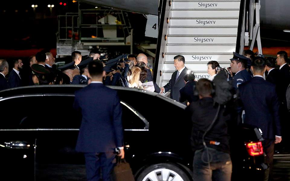 China’s president Xi Jinping arrives in Athens