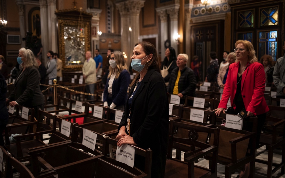 Churches hold Easter service with physical distancing rules