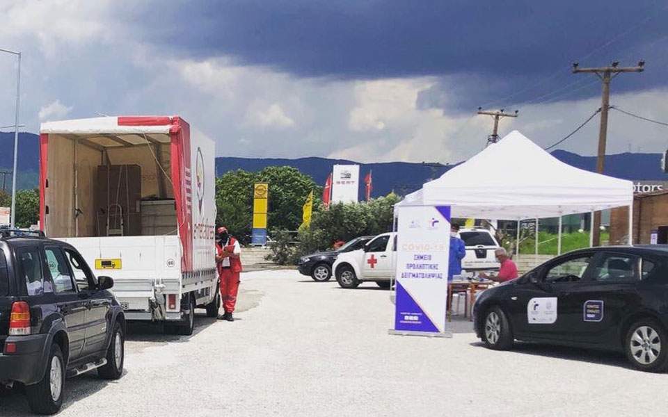 First drive-through center for Covid tests in Xanthi
