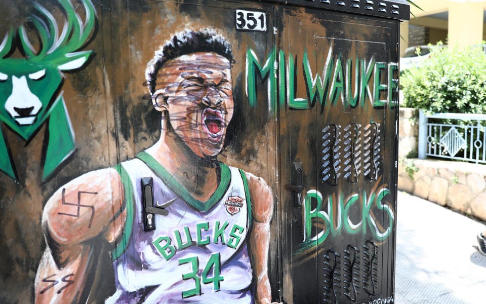 Murals of basketball star, George Floyd defaced in separate incidents