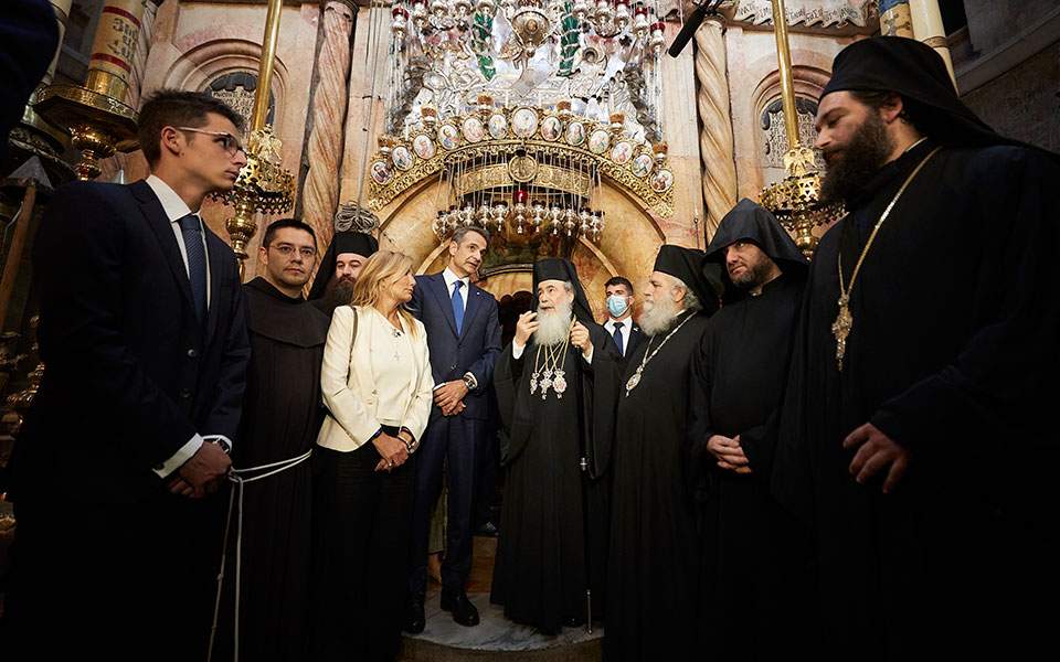 Greek PM visits Jerusalem Patriarchate, Church of the Resurrection