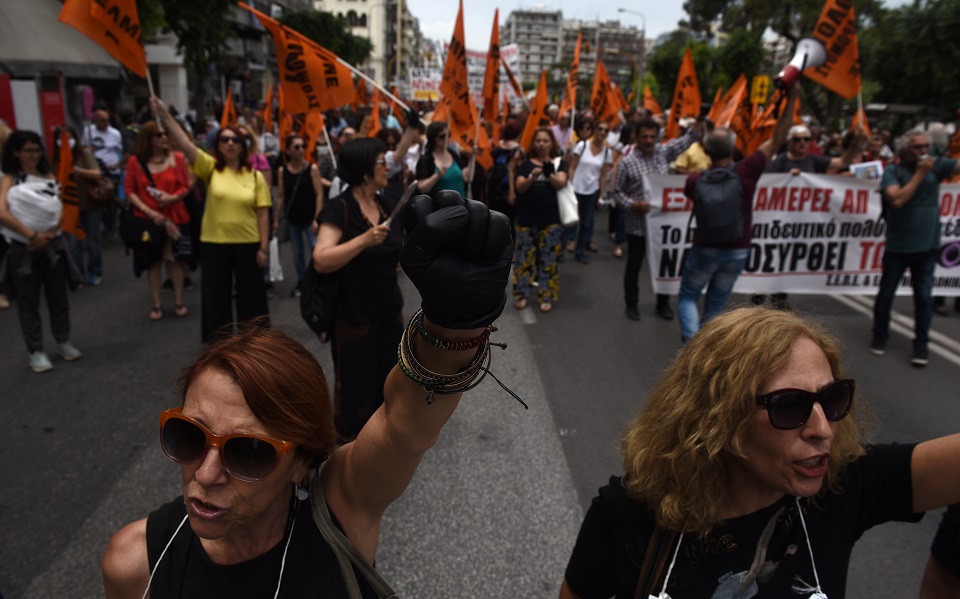 Athens city center closed as teachers protest education bill