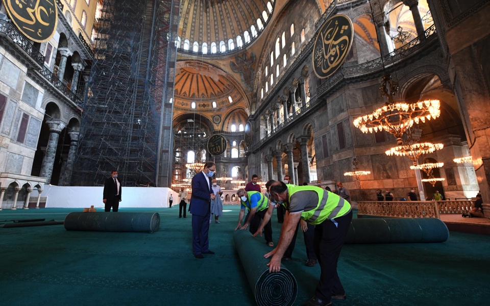 Hagia Sophia to host first Muslim prayers since reverting to a mosque