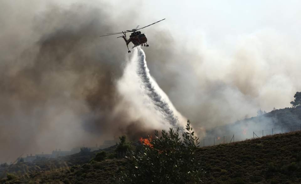 Lesvos island fire contained